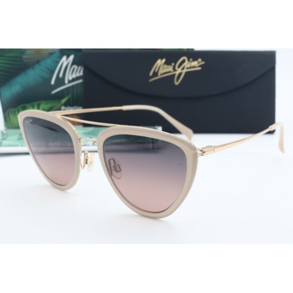 Maui Jim Hunakai MJ 331-05 Gold Cat Eye Sunglasses Maui Rose polarized Lens 53mm main image 4